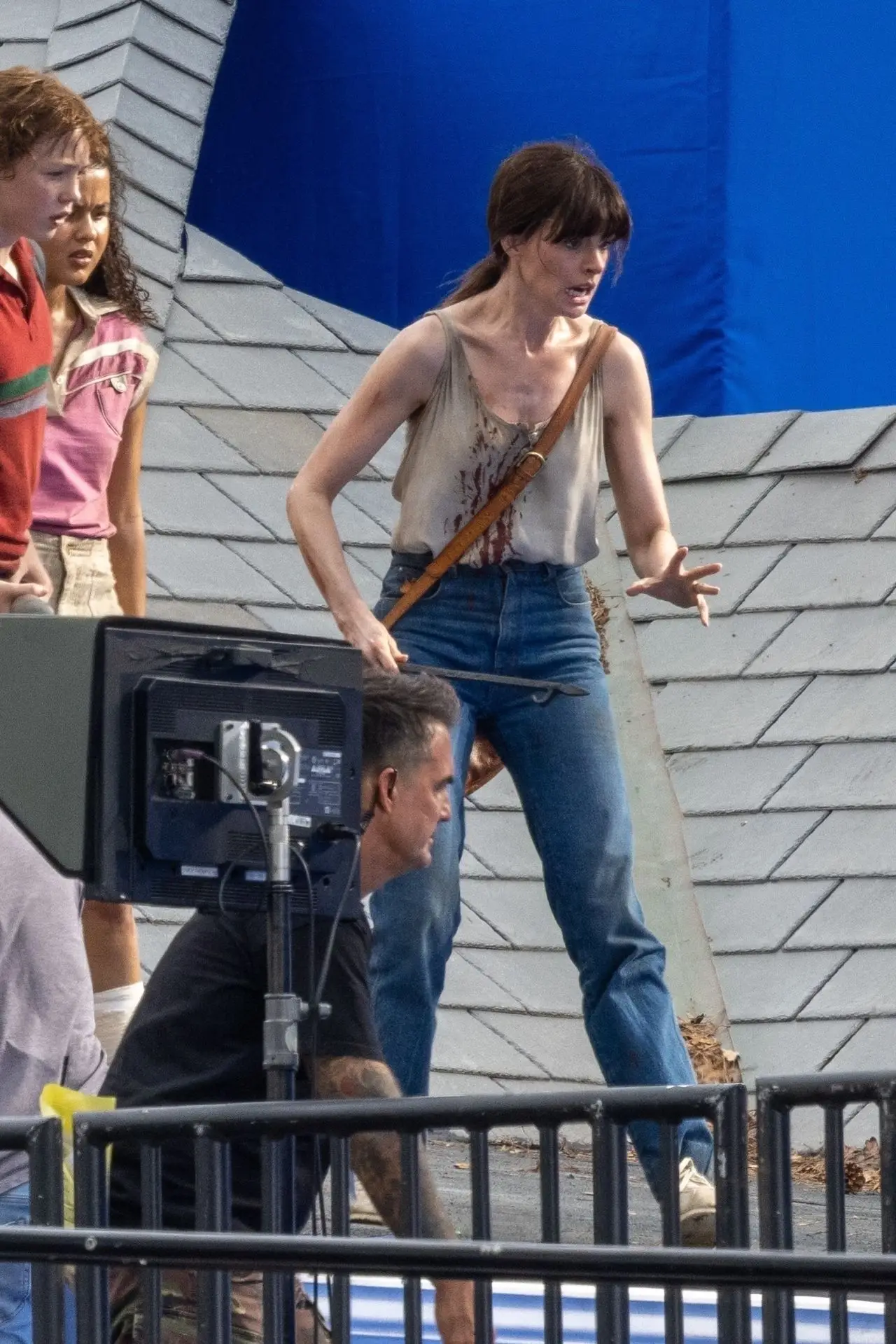 Anne Hathaway at Flowervale Street Filming Set in Atlanta7